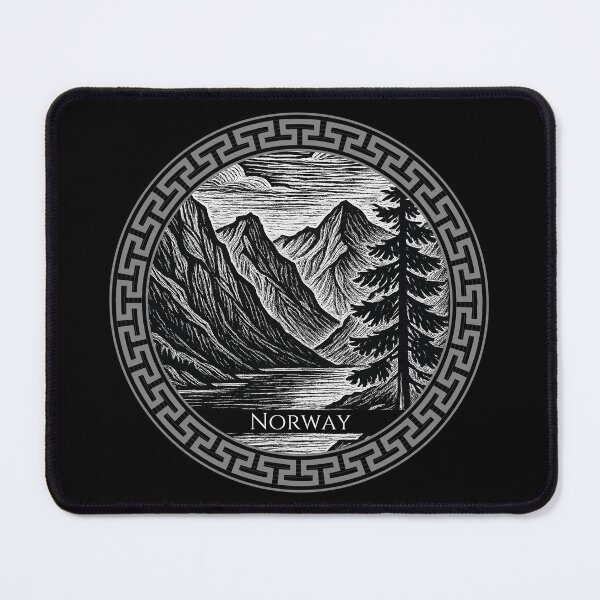 Item preview, Norway Vintage Woodcut Art designed and sold by Thistle-TShop.