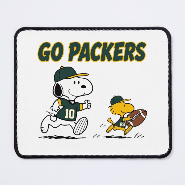 Item preview, Snoopy & Woodstock Green Bay Packers Football Retro F648 designed and sold by GLUVY-THEME.