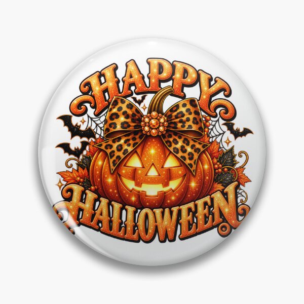 Item preview, Glam Halloween Pumpkin Shirt – Leopard Bow Glitter Jack O Lantern designed and sold by meme2525.
