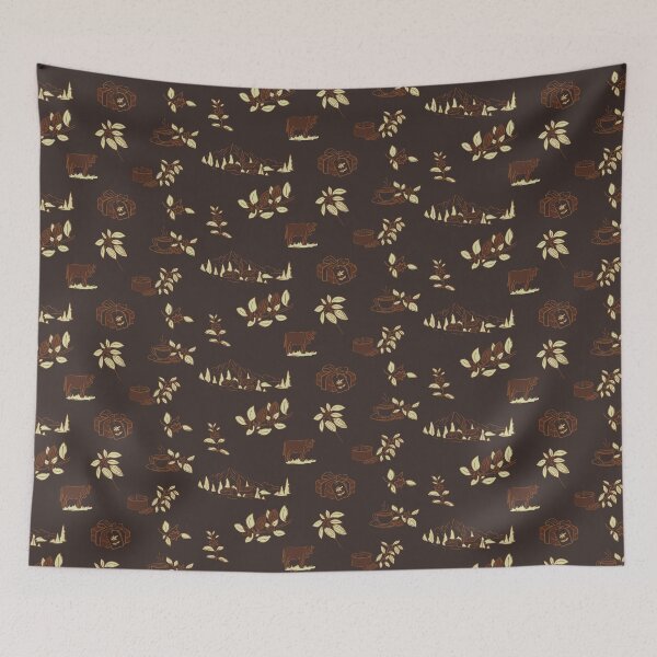 Item preview, Swiss Alpine Chocolate Toile Cocoa Cream A13 designed and sold by MaddaMom.