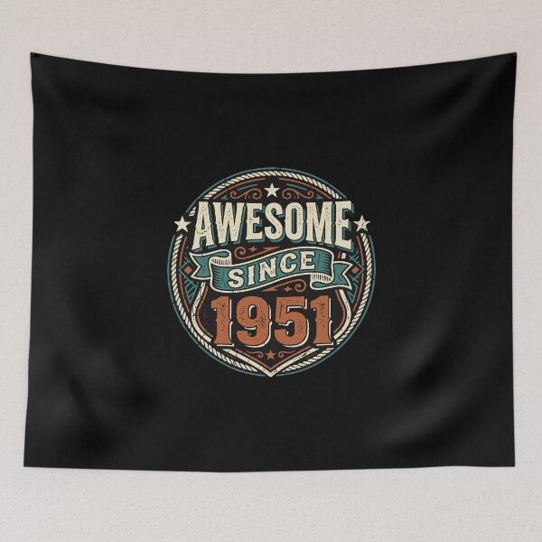 Item preview, Awesome Since 1951 Vintage Birthday Men Women Born 1951 designed and sold by PopStars1993.