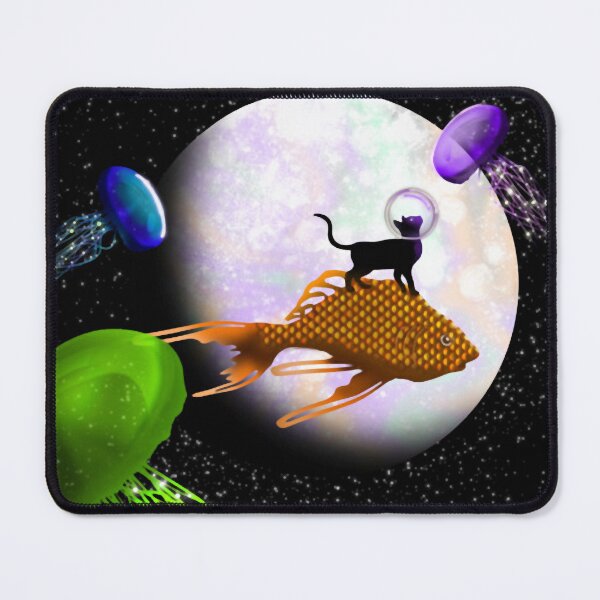Item preview, Astro Cat Cute Cosmic Moon Astronaut Kitten Art designed and sold by batsyshorror.