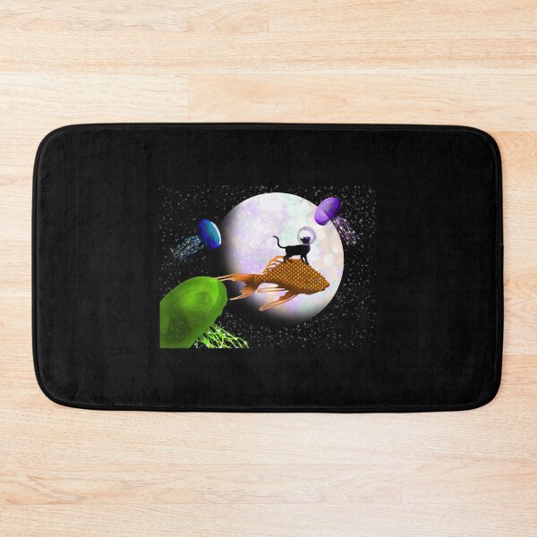 Item preview, Astro Cat Cute Cosmic Moon Astronaut Kitten Art designed and sold by batsyshorror.