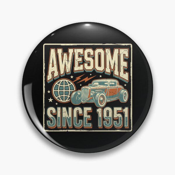 Item preview, Awesome Since 1951 Hot Rod Car Birthday Born 1951 designed and sold by PopStars1993.