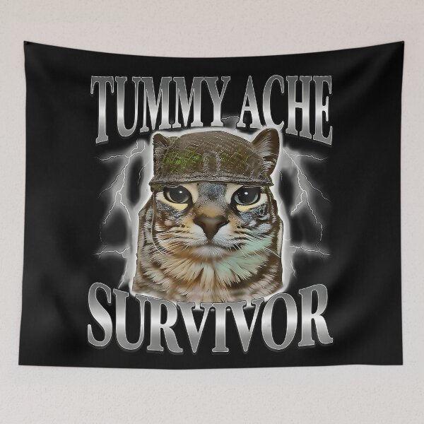 Item preview, Tummy Ache Survivor Cat Owner Gift Feline Lover designed and sold by ZadehsiGG.