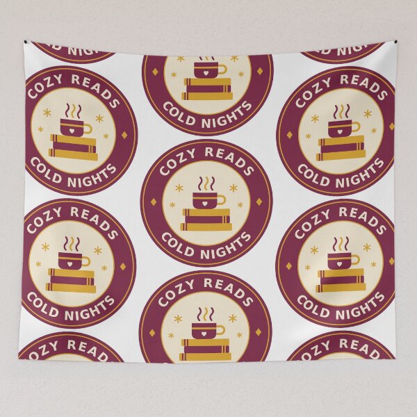 Item preview, Cozy Reads Cold Nights Book Lover Winter Reading Badge designed and sold by Mega-Shopping.