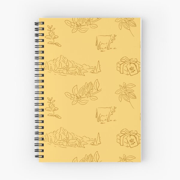 Item preview, Swiss Alpine Chocolate Toile Golden Mustard A1 designed and sold by MaddaMom.