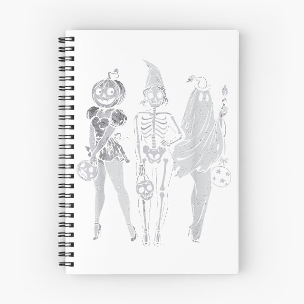 Item preview, Skeleton Ghost Pumpkin Halloween Spooky Girls Squad Women's T-Shirt designed and sold by Othinus.