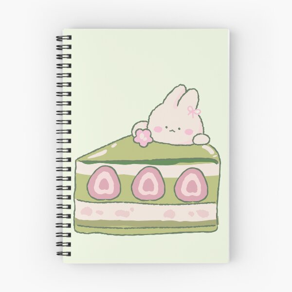 Item preview, kawaii strawberry matcha cake designed and sold by PeachyLitchi.