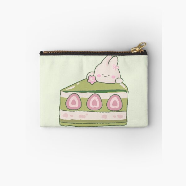 Item preview, kawaii strawberry matcha cake designed and sold by PeachyLitchi.