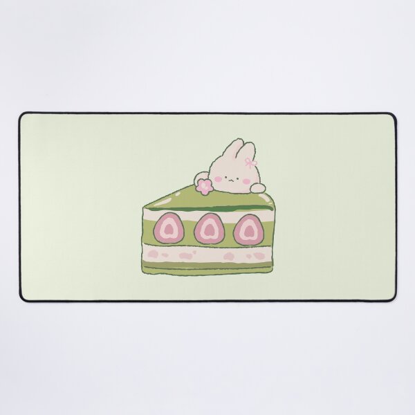 Item preview, kawaii strawberry matcha cake designed and sold by PeachyLitchi.