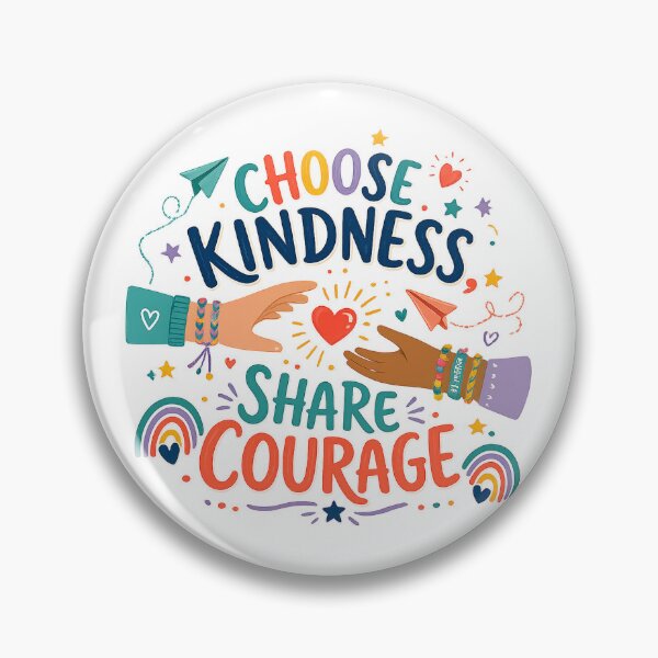 Item preview, Choose Kindness Share Courage Positive Friendship Inspirational Quote Art designed and sold by inkoutninja.