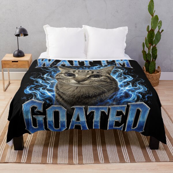 Item preview, Wait I'm Goated Cat Goated Meme designed and sold by ZadehsiGG.