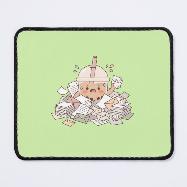 Item preview, Boba Tea Buried In Paperwork HELP Funny designed and sold by Soft Strength Studio.