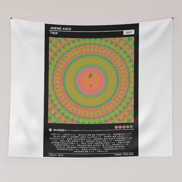 Item preview, MInimalist Jhené Aiko Trip 2017 Psychedelic Album Poster designed and sold by hurmenkuloni67.