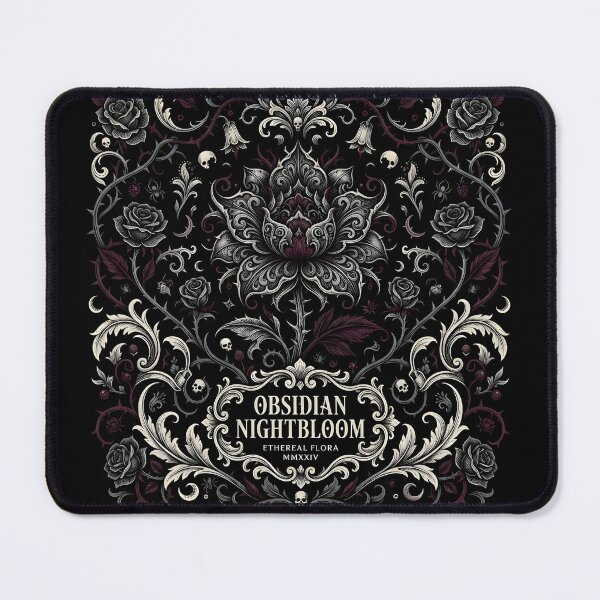 Item preview, Obsidian Nightbloom Gothic Botanical Dark Romance Art designed and sold by MCV-Designs.
