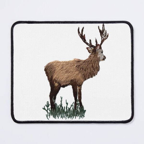 Item preview, Red deer hand embroidered designed and sold by Alsa.handembroidery.