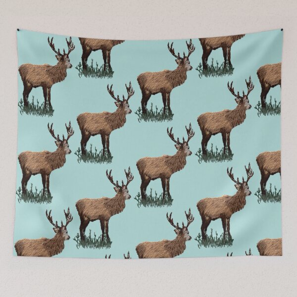 Item preview, Red deer hand embroidered designed and sold by Alsa.handembroidery.