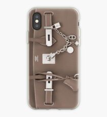 Hermes Silver Kelly Birkin Olga Bag iPhone Case