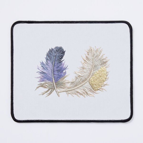 Item preview, Bird feathers hand-embroidered designed and sold by Alsa.handembroidery.