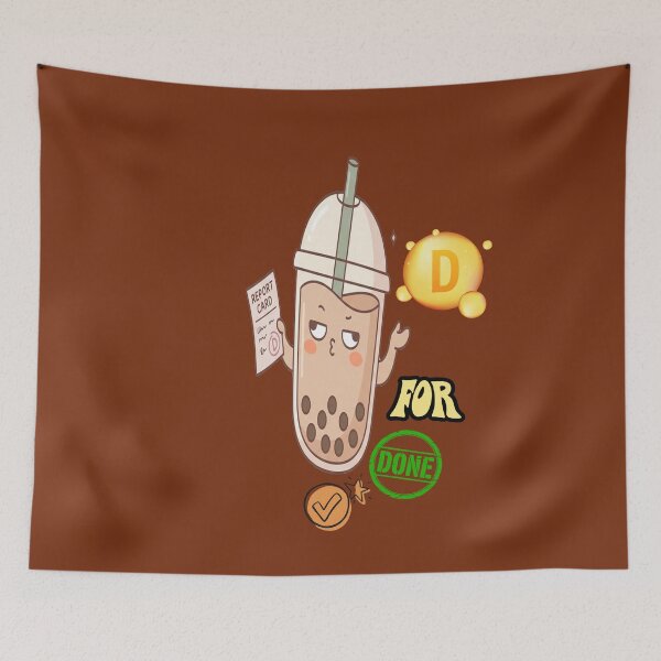Item preview, Funny Boba Tea Report Card D Grade Student designed and sold by Soft Strength Studio.