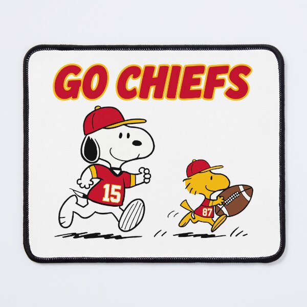 Item preview, Snoopy & Woodstock Kansas City Chiefs Football Retro F654 designed and sold by GLUVY-THEME.