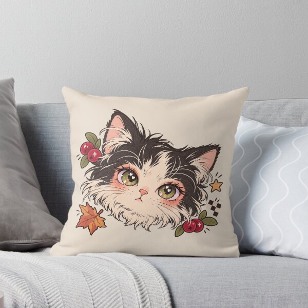Item preview, Cranberry Cat Cozy Autumn Portrait designed and sold by thatsmaddierose.