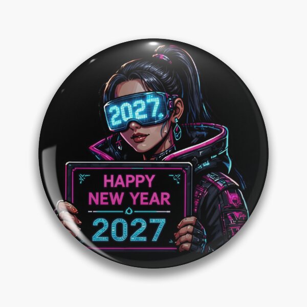 Item preview, Cyberpunk Girl VR Glasses Happy New Year 2027 designed and sold by LazyDayzCo.