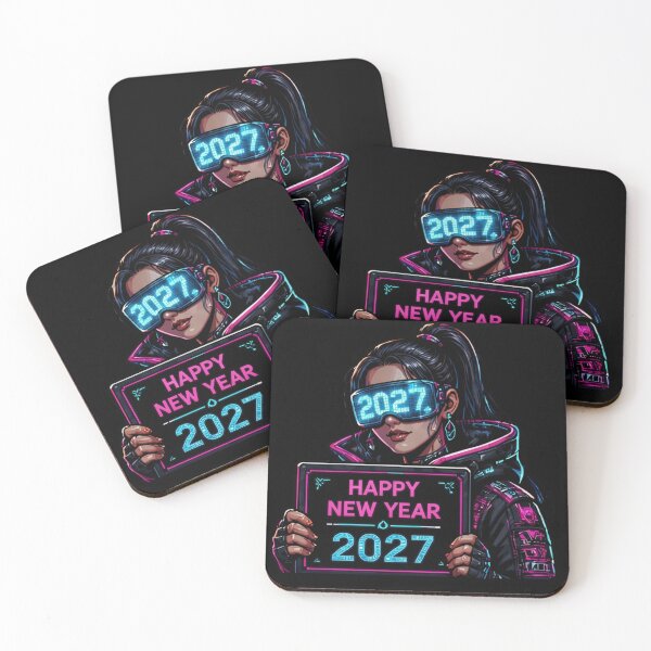 Item preview, Cyberpunk Girl VR Glasses Happy New Year 2027 designed and sold by LazyDayzCo.
