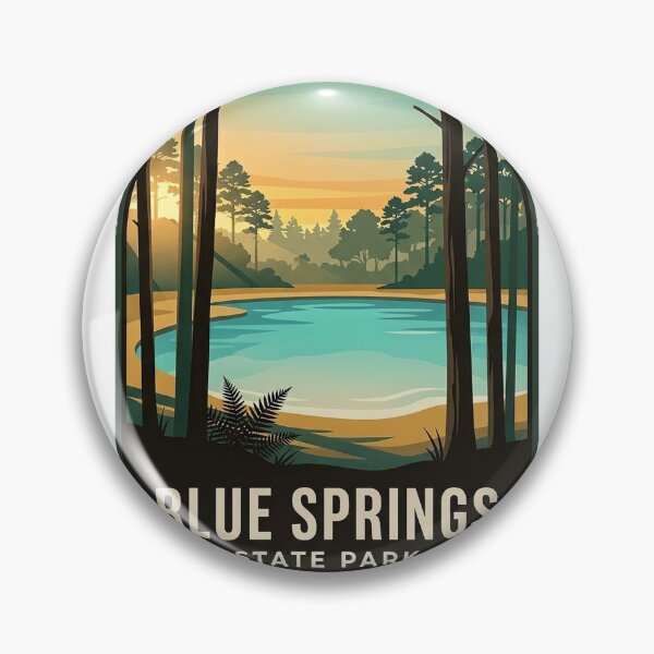 Item preview, Blue Springs State Park Alabama Sticker - Vintage WPA Spring Pool Badge designed and sold by DetourDgn.