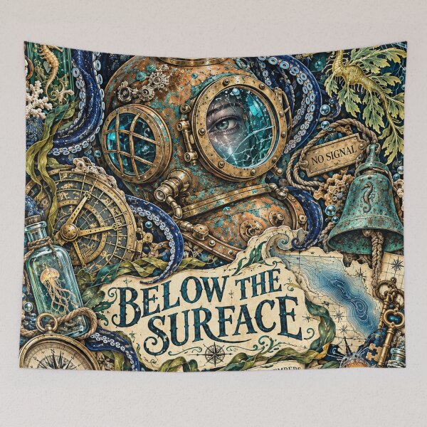 Item preview, Below the Surface – Deep Sea Expedition Collage designed and sold by Inked Legacy.