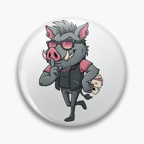 Item preview, Cool Wild Boar Gambler Poker Player Art designed and sold by Rupesh-Art26.