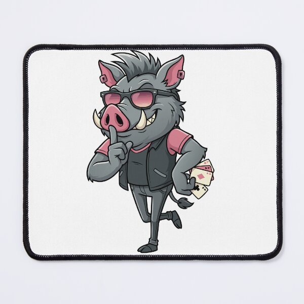 Item preview, Cool Wild Boar Gambler Poker Player Art designed and sold by Rupesh-Art26.
