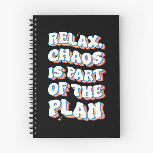 Item preview, Retro 70s Bubble Font Relax Chaos Is Part Of The Plan Groovy Mental Health Quote designed and sold by Chonkz.