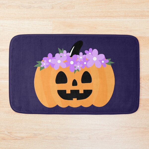 Item preview, Cute Halloween pumpkin with purple flowers crown  designed and sold by Tanapan2529.
