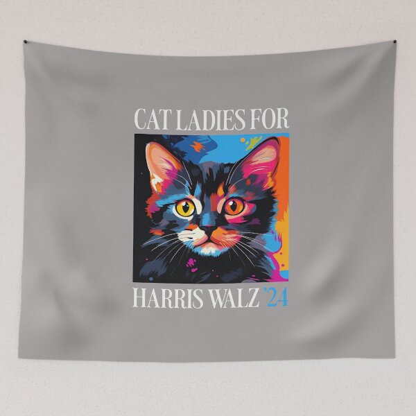 Item preview, Cat Ladies For Harris Walz '24 Political Tee-63 designed and sold by ChristinaMato.