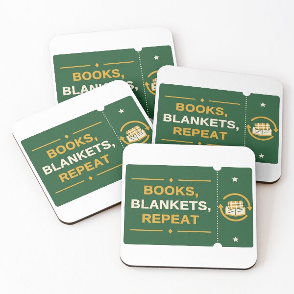 Item preview, Books Blankets Repeat Cozy Reader Ticket Badge Bookish Gift designed and sold by Mega-Shopping.