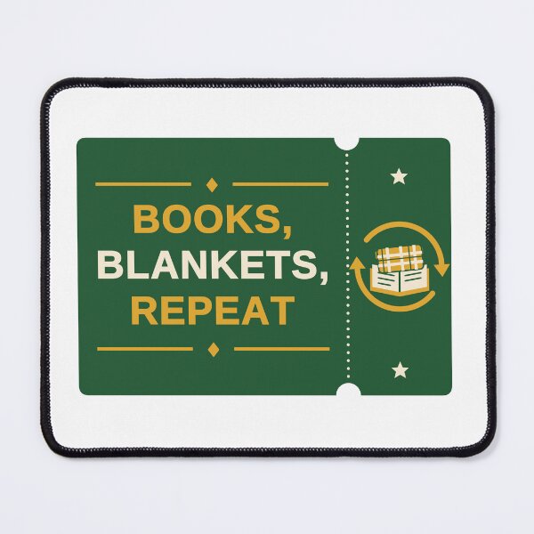 Item preview, Books Blankets Repeat Cozy Reader Ticket Badge Bookish Gift designed and sold by Mega-Shopping.