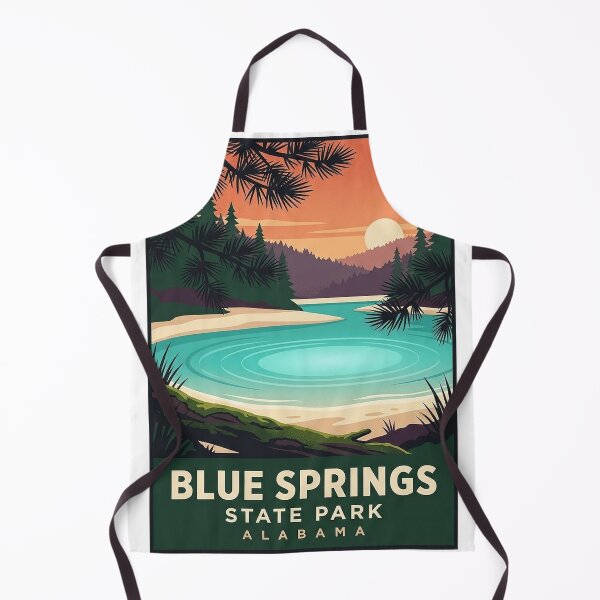 Item preview, Blue Springs State Park Alabama Sticker - Sunset Spring Pool Poster Art designed and sold by DetourDgn.