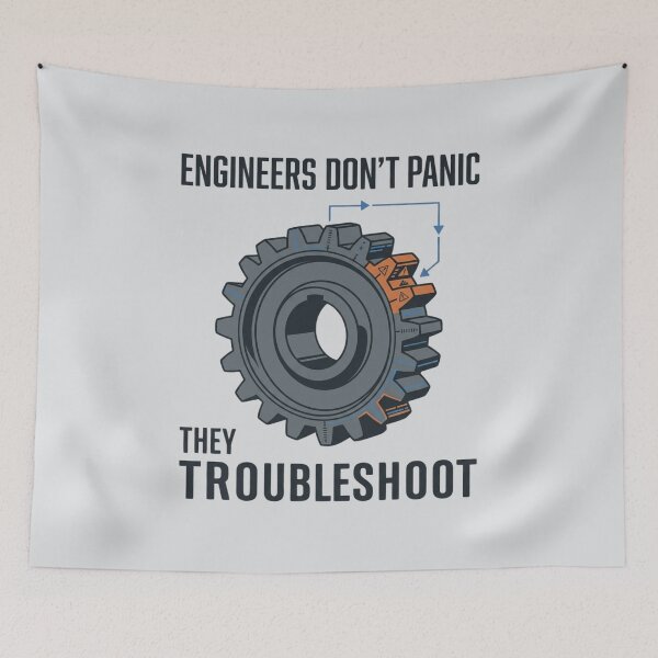 Item preview, Engineers Don't Panic They Troubleshoot designed and sold by Amr Darwish Graphic designer.