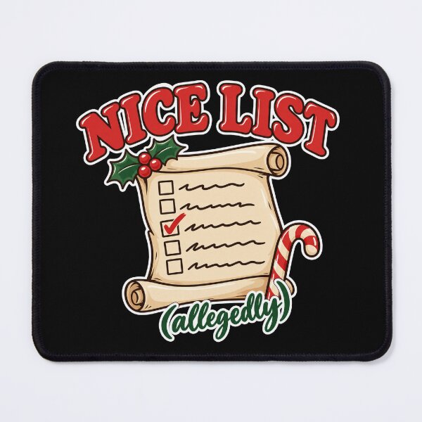 Item preview, Nice List Allegedly Funny Retro Christmas designed and sold by Ela-graphicwiz.