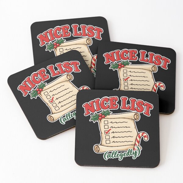 Item preview, Nice List Allegedly Funny Retro Christmas designed and sold by Ela-graphicwiz.