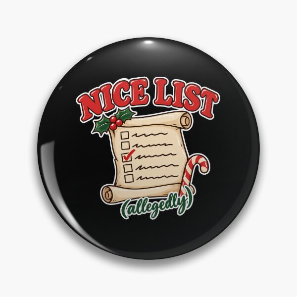 Item preview, Nice List Allegedly Funny Retro Christmas designed and sold by Ela-graphicwiz.