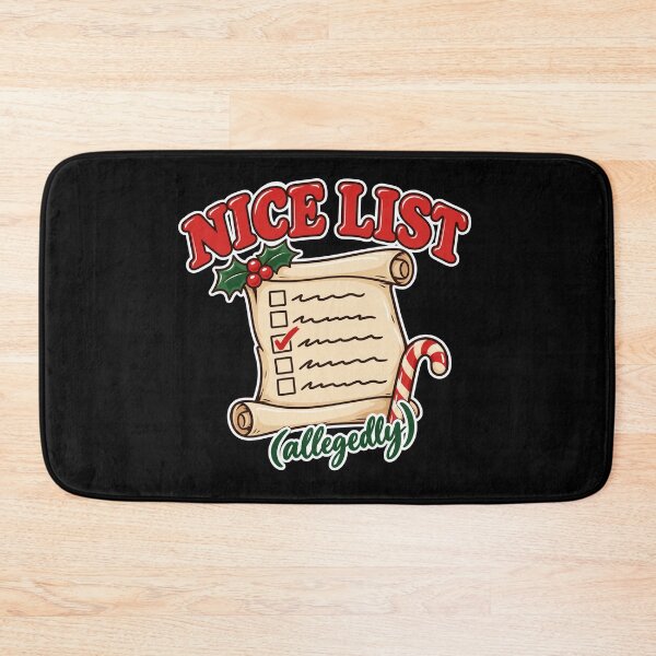 Item preview, Nice List Allegedly Funny Retro Christmas designed and sold by Ela-graphicwiz.
