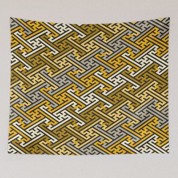 Item preview, Sayagata – Golden Japanese Geometric Pattern designed and sold by TexSta.