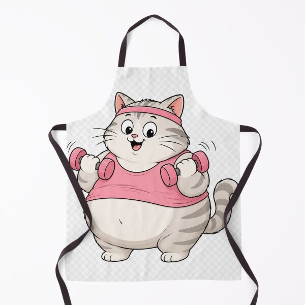 Item preview, Gym Kitty Workout – Chubby Tabby Cat Doodle designed and sold by SimonasPeace.