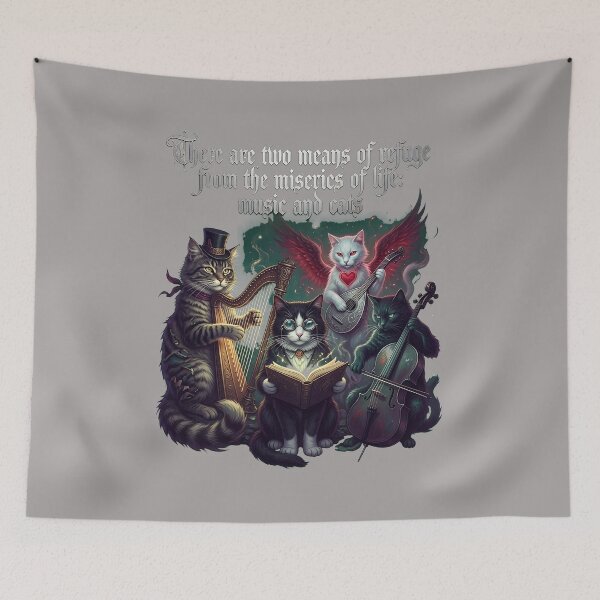 Item preview, Cat Refuge Quote Simple Feline Art Graphic-27 designed and sold by ChristinaMato.