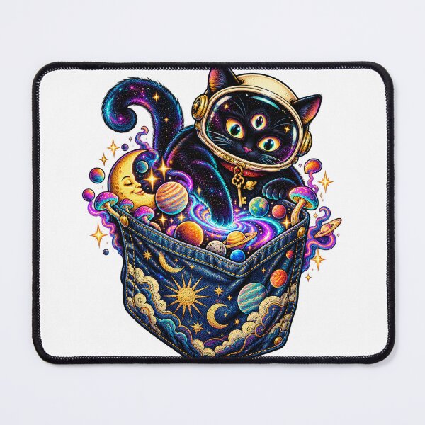 Item preview, Cosmic Pickpocket Cat – Surreal Space Cat Astronaut designed and sold by NoorCanvasArt.