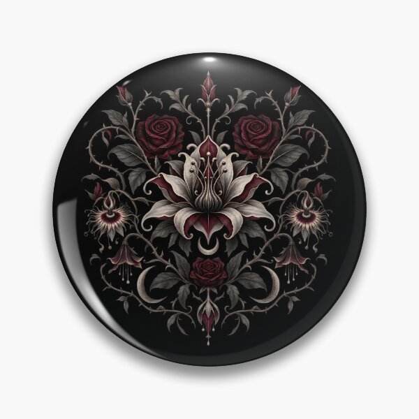 Item preview, Crimson Nightbloom Gothic Botanical Dark Romance Art designed and sold by MCV-Designs.