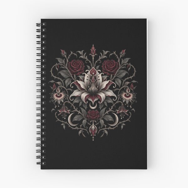 Item preview, Crimson Nightbloom Gothic Botanical Dark Romance Art designed and sold by MCV-Designs.